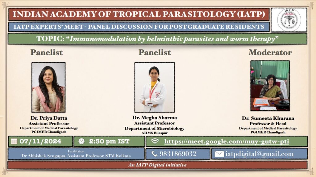 Immunomodulation by helminthic parasites and worm therapy